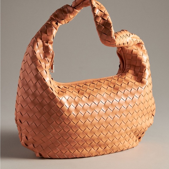 NWT new Anthropologie melie bianco Brigitte satchel oversized orange peach bag - Picture 1 of 17
